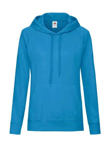  Ladies Lightweight Hooded Sweat Azure Blue