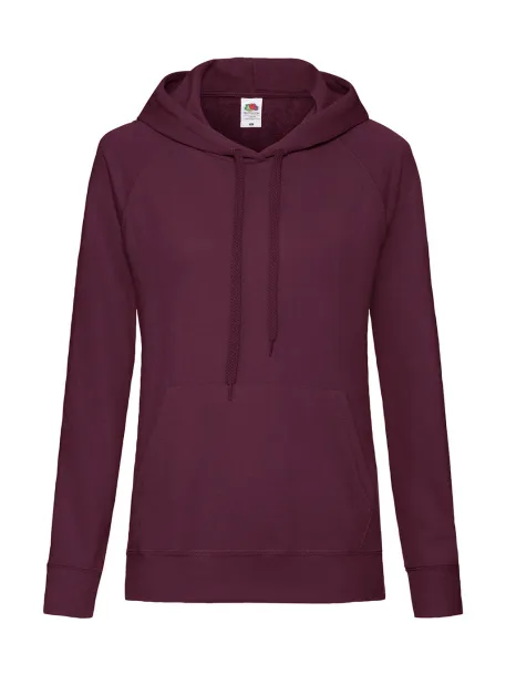  Ladies Lightweight Hooded Sweat Burgundy