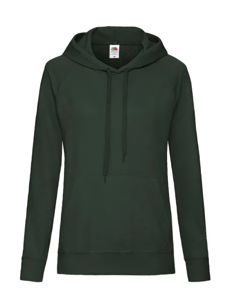  Ladies Lightweight Hooded Sweat Bottle Green