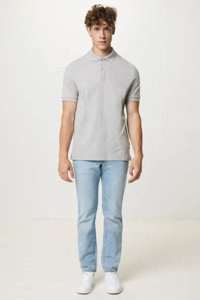  Iqoniq Yosemite recycled cotton pique polo, heather grey - iqoniq A69F99 