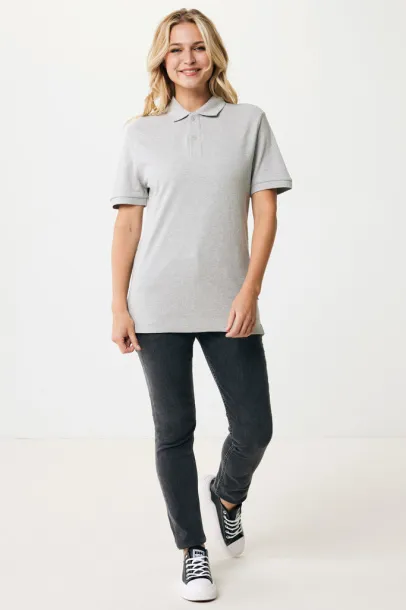  Iqoniq Yosemite recycled cotton pique polo, heather grey - iqoniq A69F99 