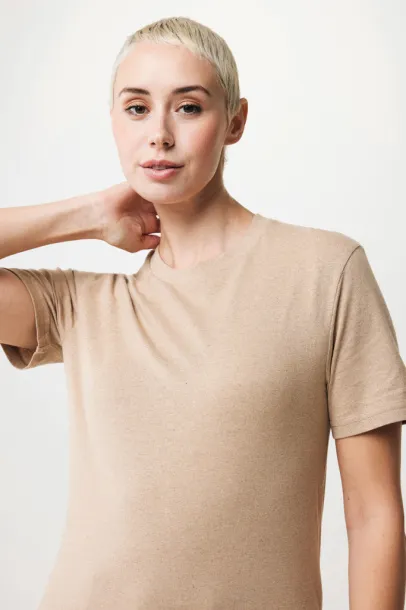  Iqoniq Manuel recycled cotton unisex t-shirt undyed, natural raw - iqoniq heather brown