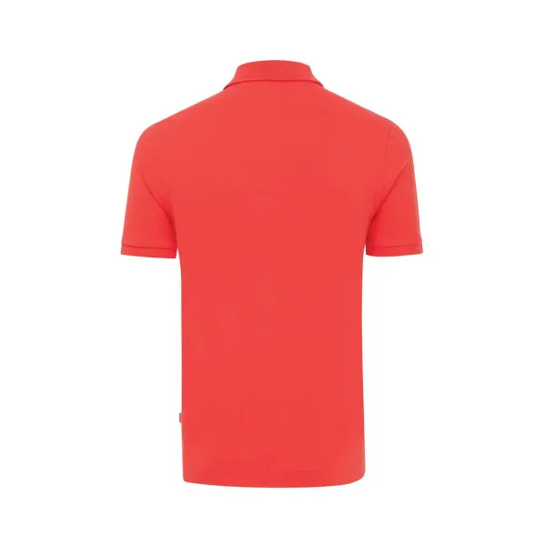  Iqoniq Yosemite recycled cotton pique polo, heather grey - iqoniq Red 