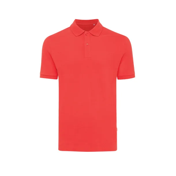  Iqoniq Yosemite recycled cotton pique polo, heather grey - iqoniq Red 