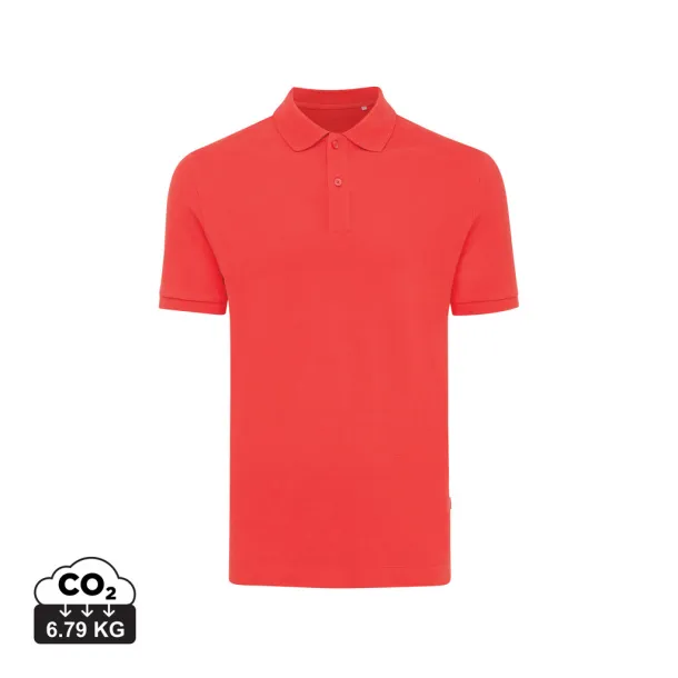  Iqoniq Yosemite unisex polo kratka majica od recikliranog pique pamuka - iqoniq Red 