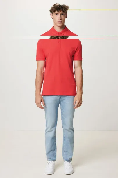  Iqoniq Yosemite unisex polo kratka majica od recikliranog pique pamuka, 220 g/m² - iqoniq luscious red 