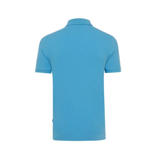  Iqoniq Yosemite unisex polo kratka majica od recikliranog pique pamuka - iqoniq tranquil blue