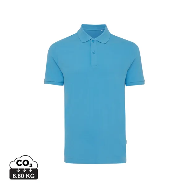  Iqoniq Yosemite recycled cotton pique polo - iqoniq tranquil blue