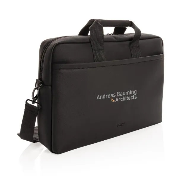  Swiss Peak torba za laptop od umjetne kože - Swiss Peak Crna 