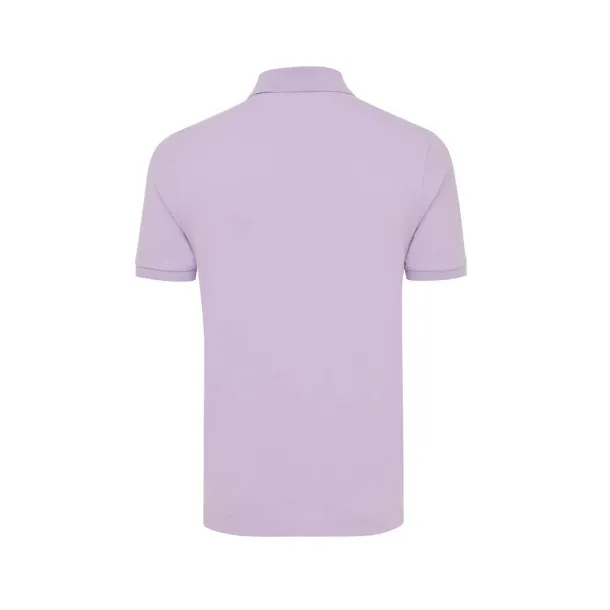  Iqoniq Yosemite recycled cotton pique polo, heather grey - iqoniq purple 