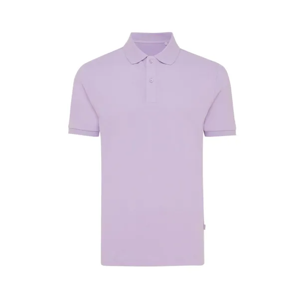  Iqoniq Yosemite recycled cotton pique polo, heather grey - iqoniq purple 