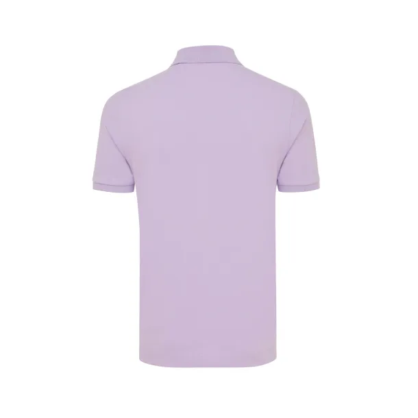  Iqoniq Yosemite recycled cotton pique polo, heather grey - iqoniq purple 