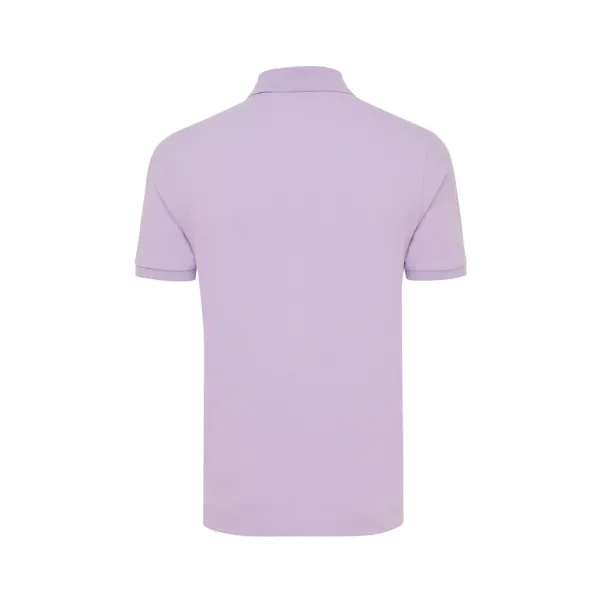  Iqoniq Yosemite recycled cotton pique polo, heather grey - iqoniq purple 