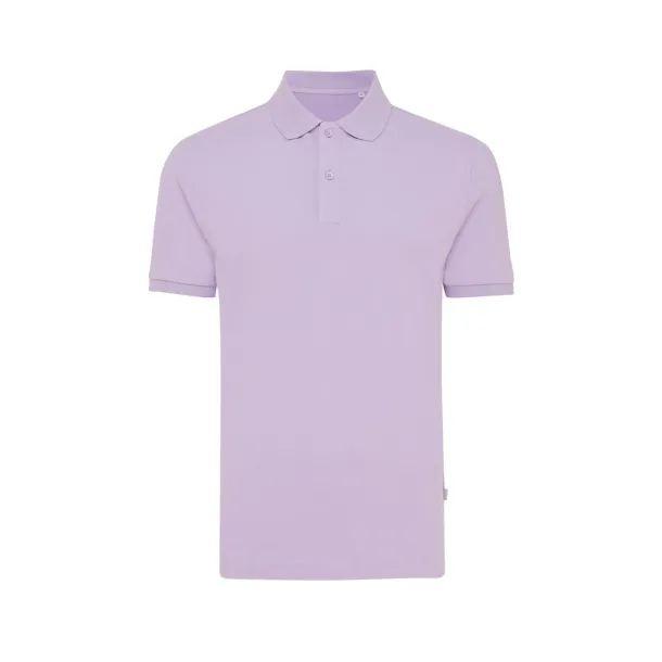  Iqoniq Yosemite recycled cotton pique polo, heather grey - iqoniq purple 