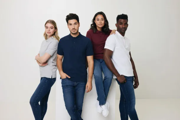  Iqoniq Yosemite unisex polo kratka majica od recikliranog pique pamuka - iqoniq Lavanda