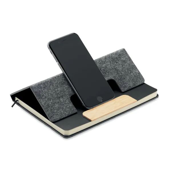 NOTEMIX A5 RPET notebook set stone grey