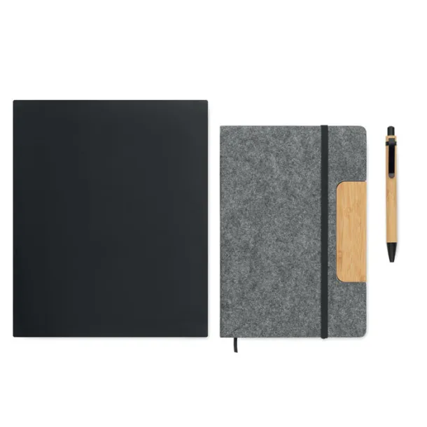 NOTEMIX A5 RPET notebook set stone grey