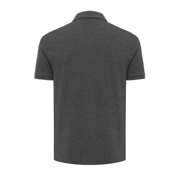  Iqoniq Yosemite recycled cotton pique polo, heather grey - iqoniq anthracite 