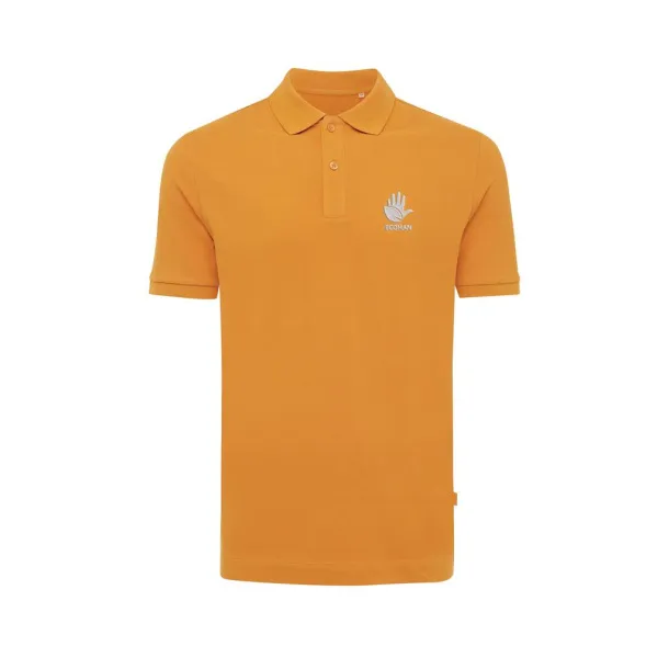  Iqoniq Yosemite recycled cotton pique polo - iqoniq sundial orange