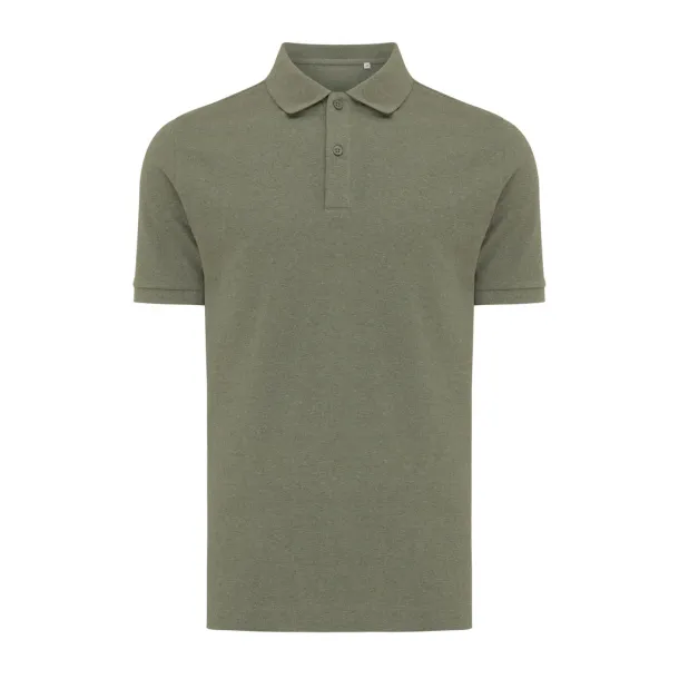  Iqoniq Yosemite recycled cotton pique polo, heather grey - iqoniq 45533C 