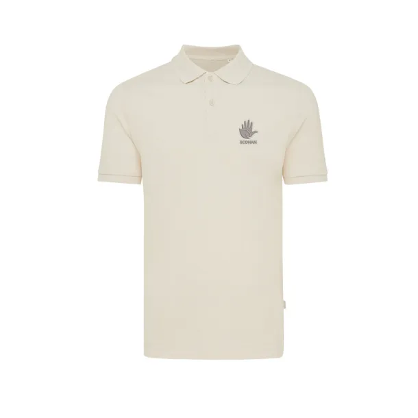  Iqoniq Yosemite recycled cotton pique polo, heather grey - iqoniq white 