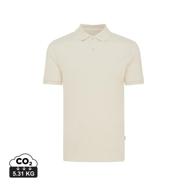  Iqoniq Yosemite recycled cotton pique polo, heather grey - iqoniq white 