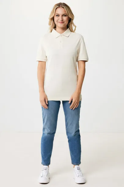  Iqoniq Yosemite recycled cotton pique polo, heather grey - iqoniq white 