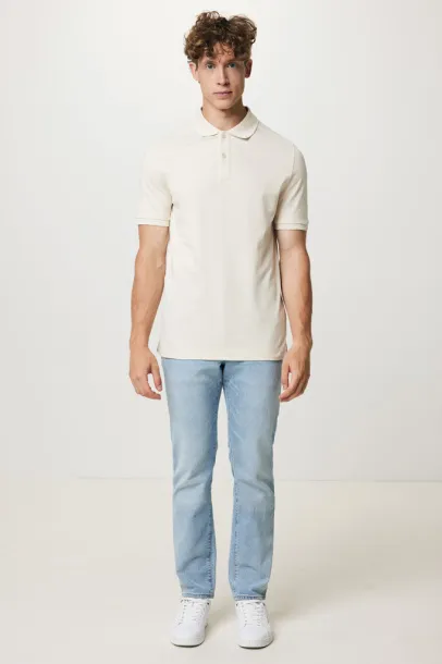  Iqoniq Yosemite unisex polo kratka majica od recikliranog pique pamuka - iqoniq natural raw