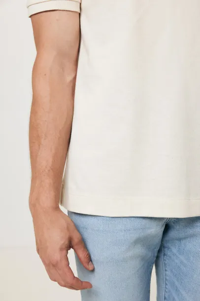  Iqoniq Yosemite unisex polo kratka majica od recikliranog pique pamuka - iqoniq natural raw