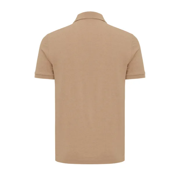  Iqoniq Yosemite recycled cotton pique polo, heather grey - iqoniq brown 