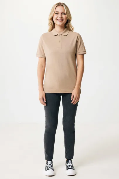  Iqoniq Yosemite recycled cotton pique polo, heather grey - iqoniq brown 