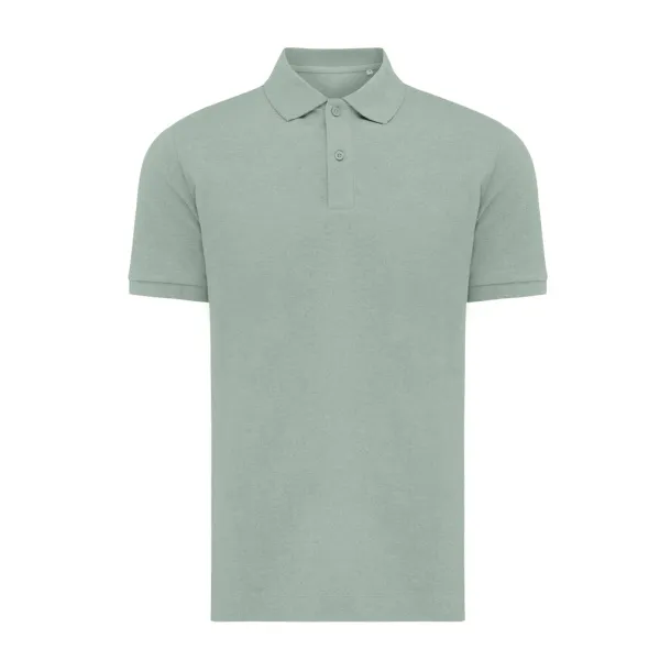  Iqoniq Yosemite recycled cotton pique polo, heather grey - iqoniq 45533C 