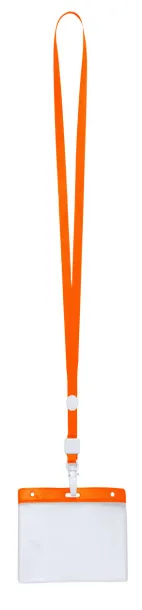 Maes badge lanyard Orange Transparent