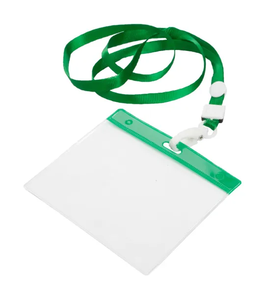 Maes badge lanyard Green Transparent