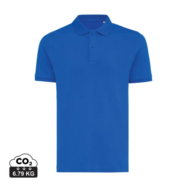  Iqoniq Yosemite unisex polo kratka majica od recikliranog pique pamuka - iqoniq blue 