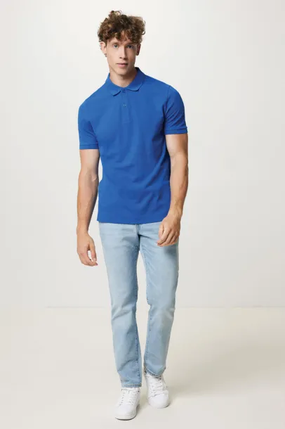  Iqoniq Yosemite unisex polo kratka majica od recikliranog pique pamuka, 220 g/m² - iqoniq Kraljevski plava