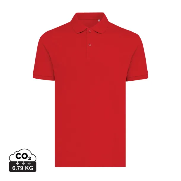  Iqoniq Yosemite unisex polo kratka majica od recikliranog pique pamuka - iqoniq Red 