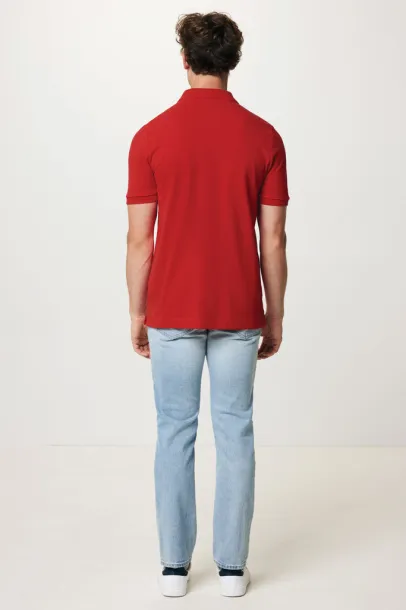  Iqoniq Yosemite unisex polo kratka majica od recikliranog pique pamuka, 220 g/m² - iqoniq Crvena