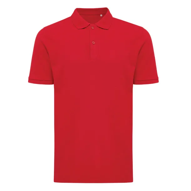  Iqoniq Yosemite recycled cotton pique polo, heather grey - iqoniq Red 