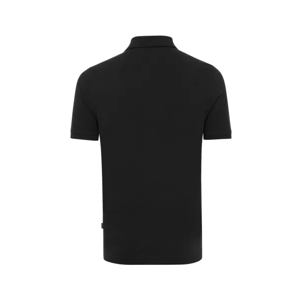  Iqoniq Yosemite unisex polo kratka majica od recikliranog pique pamuka, 220 g/m² - iqoniq Crna