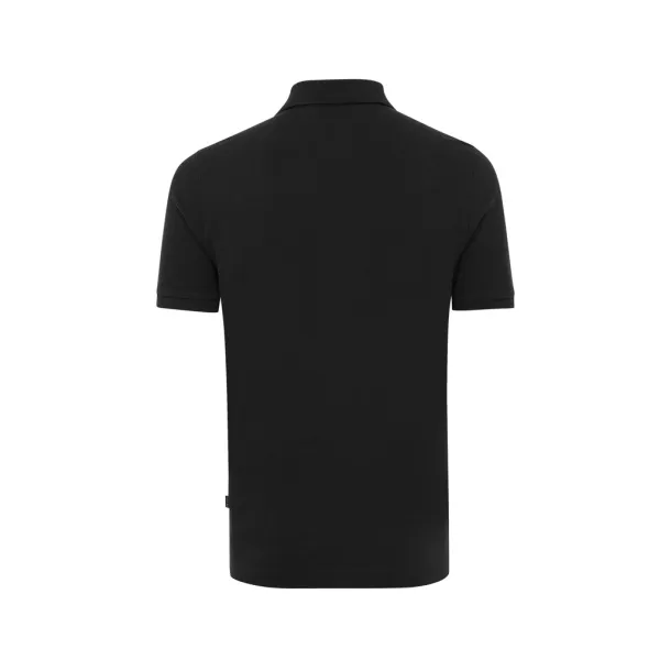 Iqoniq Yosemite unisex polo kratka majica od recikliranog pique pamuka, 220 g/m² - iqoniq Crna