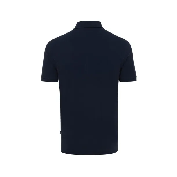  Iqoniq Yosemite recycled cotton pique polo, heather grey - iqoniq blue 