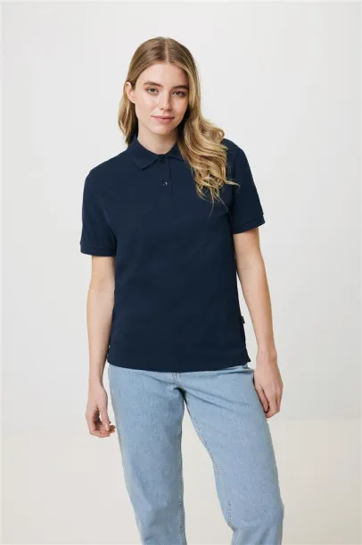  Iqoniq Yosemite unisex polo kratka majica od recikliranog pique pamuka - iqoniq navy