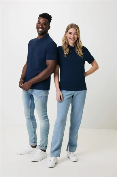  Iqoniq Yosemite unisex polo kratka majica od recikliranog pique pamuka, 220 g/m² - iqoniq navy