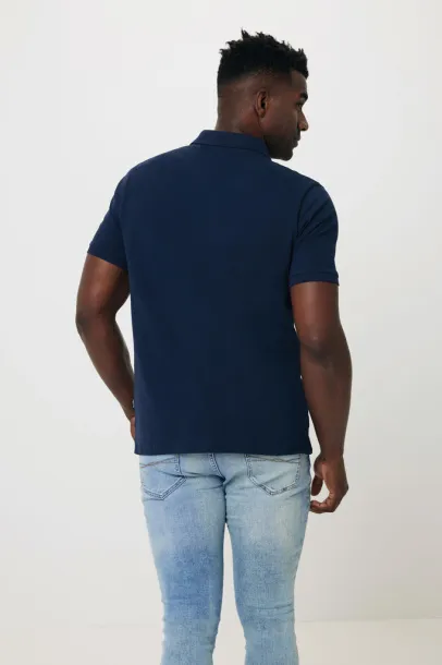  Iqoniq Yosemite unisex polo kratka majica od recikliranog pique pamuka - iqoniq navy