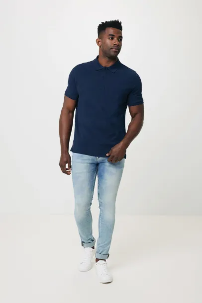  Iqoniq Yosemite unisex polo kratka majica od recikliranog pique pamuka, 220 g/m² - iqoniq navy