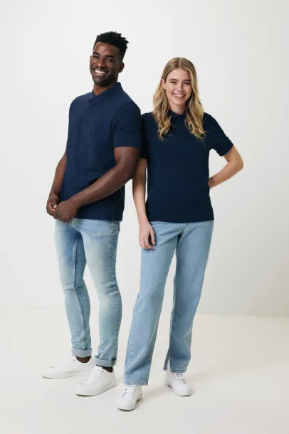  Iqoniq Yosemite unisex polo kratka majica od recikliranog pique pamuka, 220 g/m² - iqoniq navy