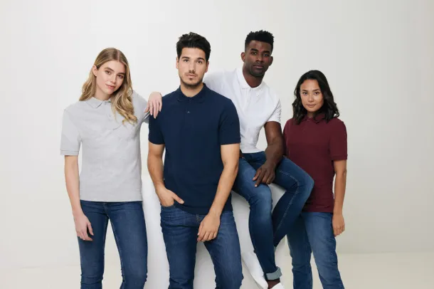  Iqoniq Yosemite unisex polo kratka majica od recikliranog pique pamuka, 220 g/m² - iqoniq navy