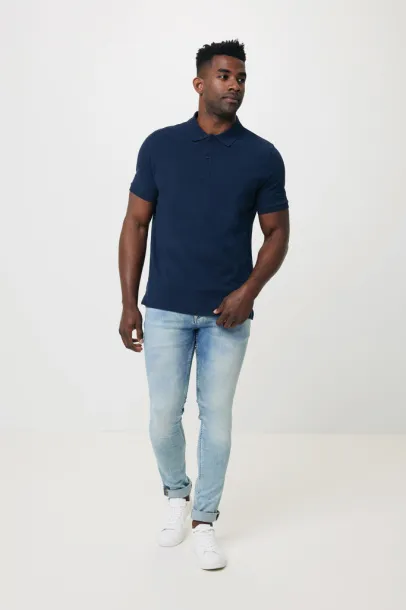  Iqoniq Yosemite unisex polo kratka majica od recikliranog pique pamuka, 220 g/m² - iqoniq navy