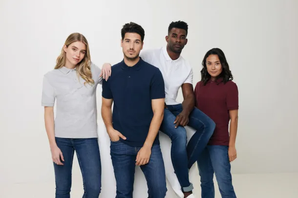  Iqoniq Yosemite unisex polo kratka majica od recikliranog pique pamuka, 220 g/m² - iqoniq navy